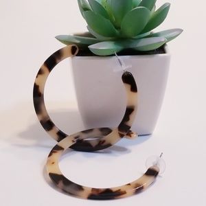 Big light brown acrylic hoops